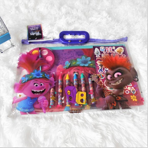 Trolls World Tour 12 Piece Tote Set - Picture 2 of 11
